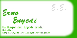 erno enyedi business card